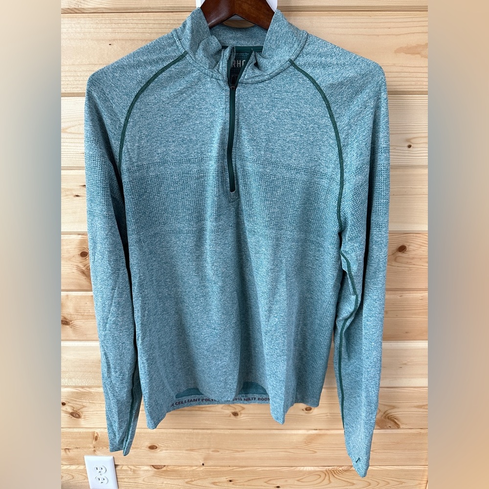Rhone Men’s Quarter Zip Blue/Green Size L